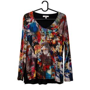 Tinta Spain Colorful Y2K Artsy Whimsical Long Sleeve Top Womens Size Small